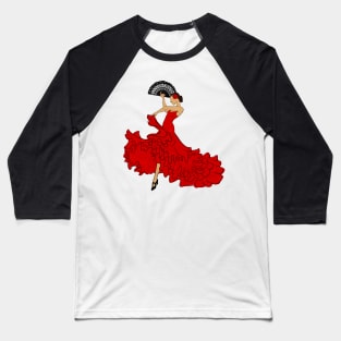Flamenco Dancer Baseball T-Shirt